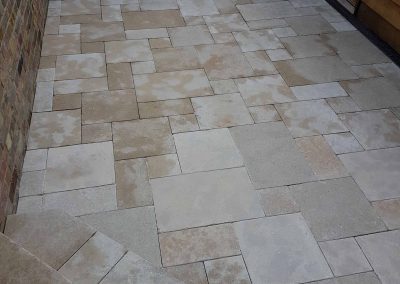 Exterior screeding, tiling to patio with steps (19)